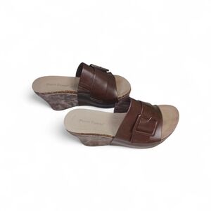 Pierre Dumas Brown Wedge Sandals